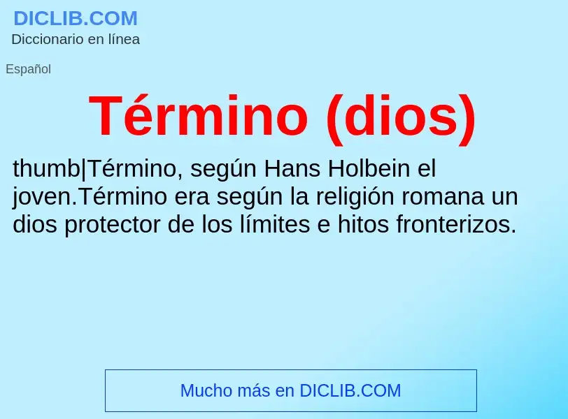 ¿Qué es Término (dios)? - significado y definición