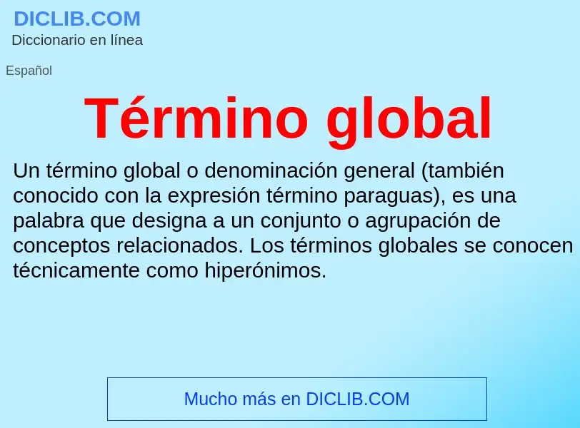 What is Término global - definition