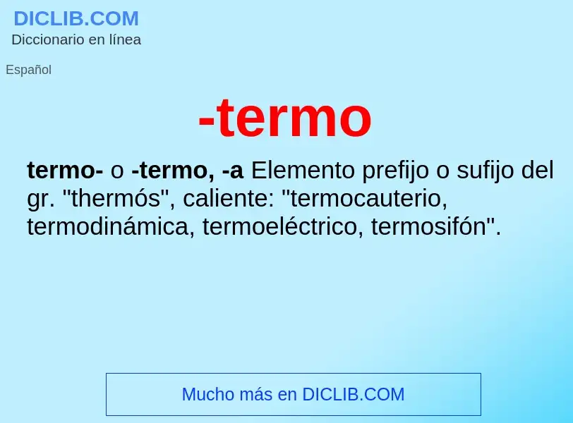 Wat is -termo - definition