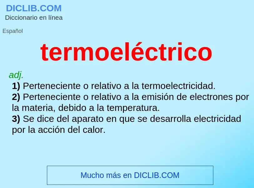 Что такое termoeléctrico - определение