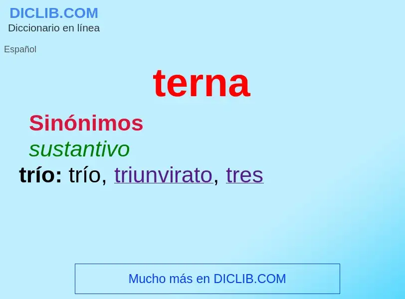 Wat is terna - definition