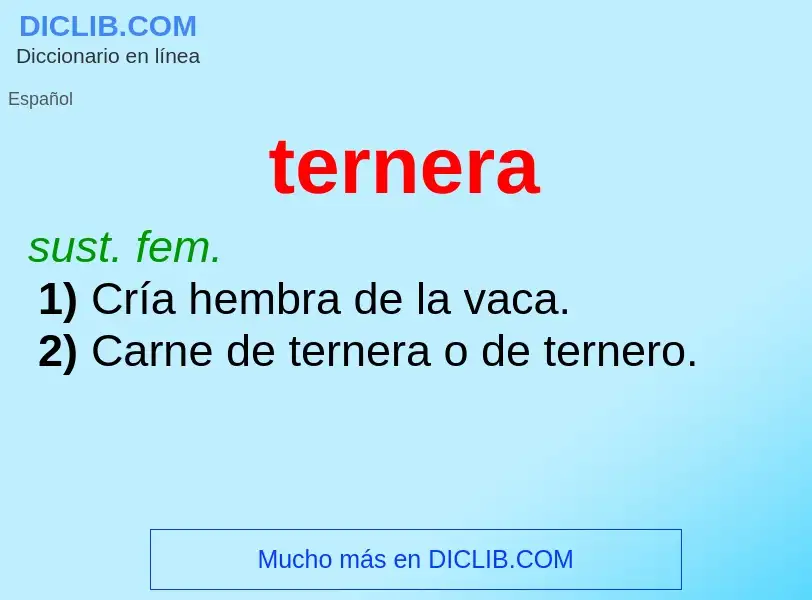 What is ternera - meaning and definition