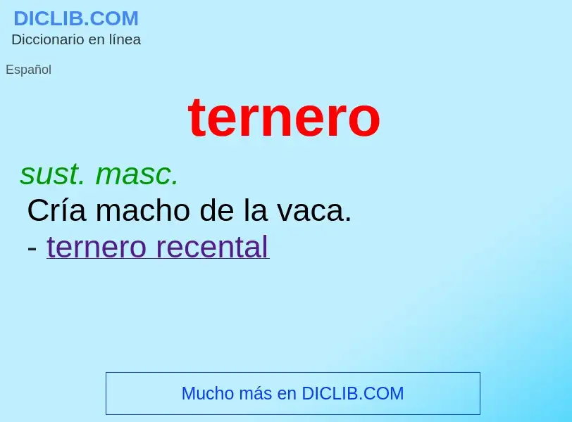 Wat is ternero - definition