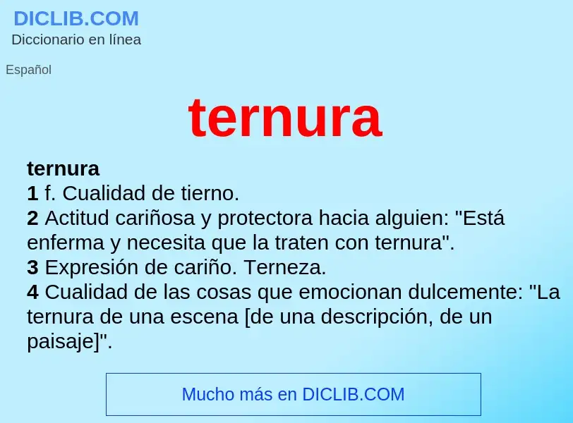 What is ternura - meaning and definition