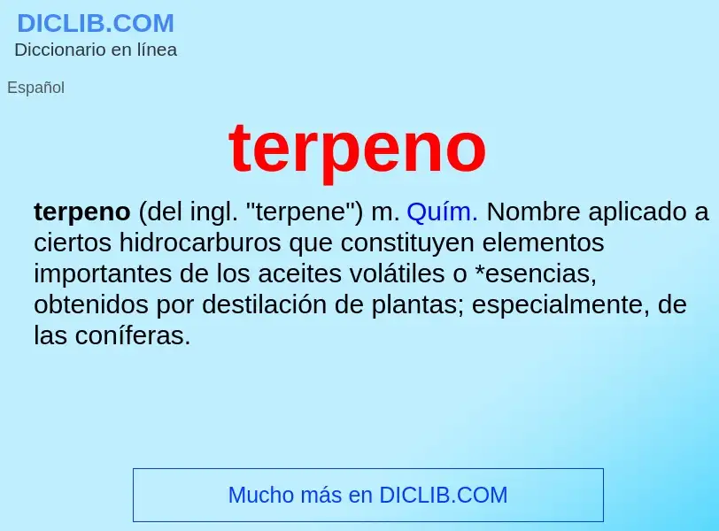 ¿Qué es terpeno? - significado y definición