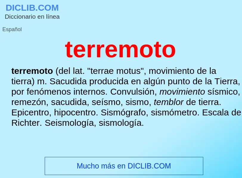 Wat is terremoto - definition