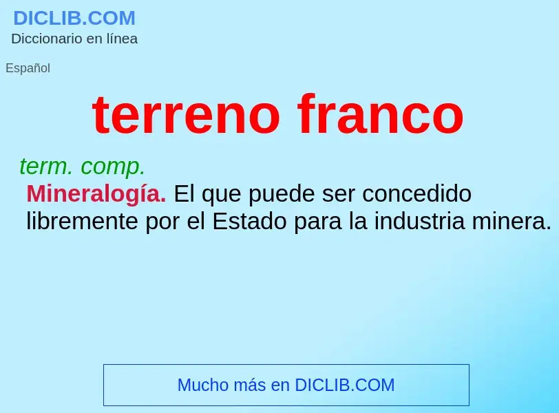 O que é terreno franco - definição, significado, conceito