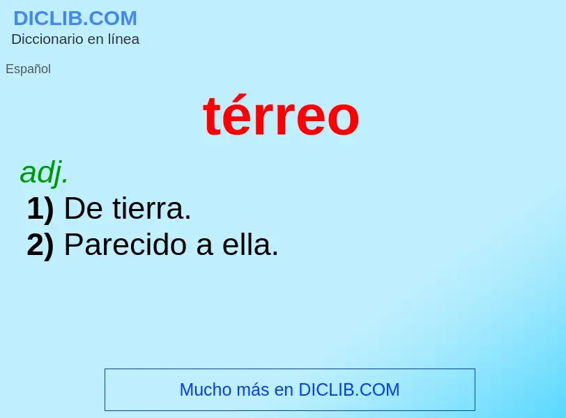 What is térreo - definition