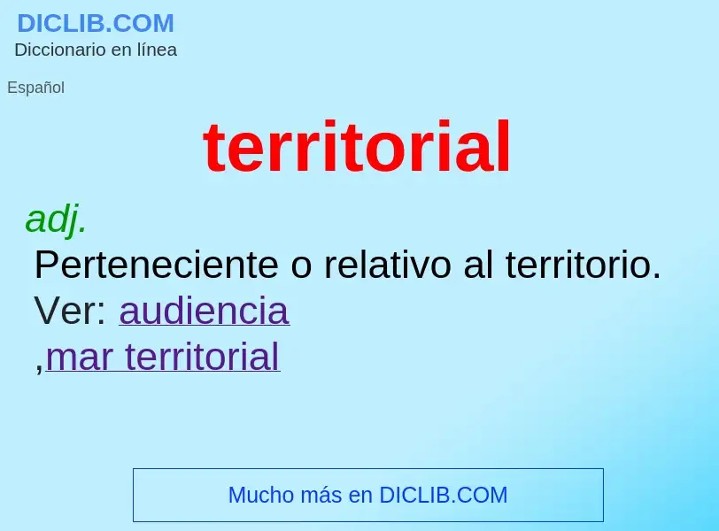 Was ist territorial - Definition