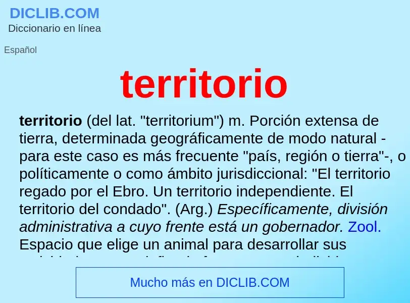 O que é territorio - definição, significado, conceito