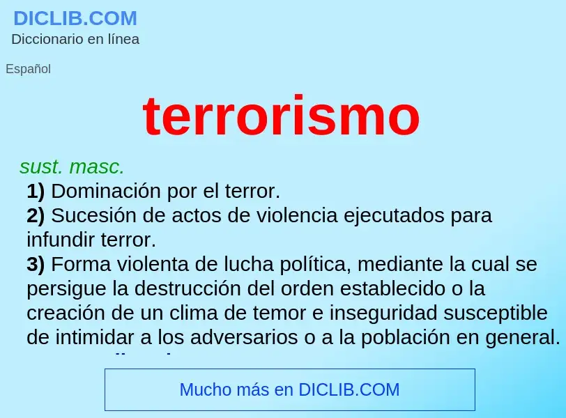 Was ist terrorismo - Definition