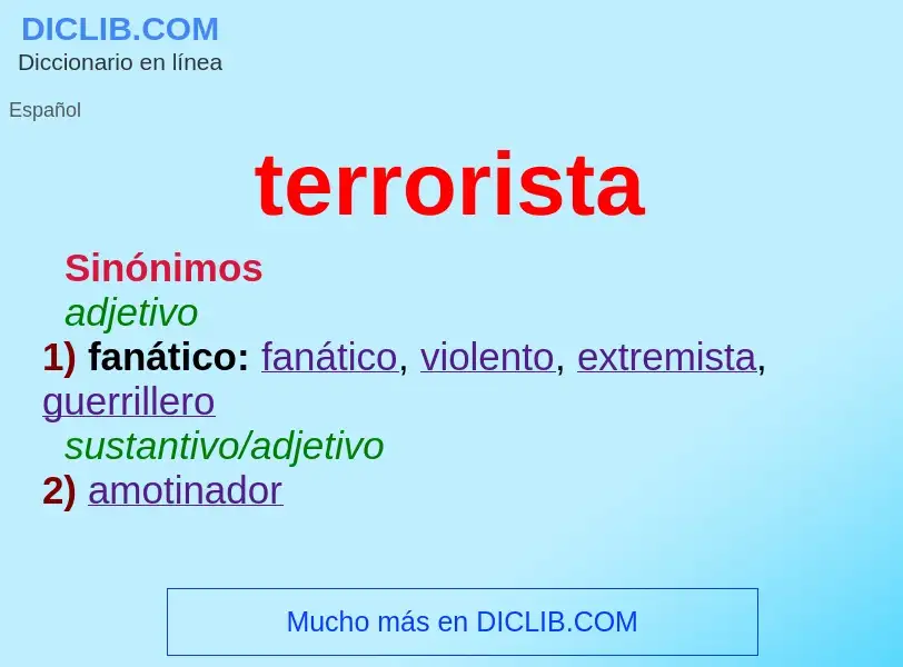 Was ist terrorista - Definition