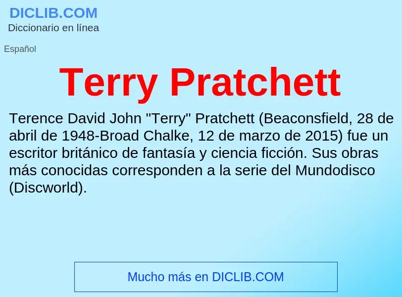 ¿Qué es Terry Pratchett? - significado y definición