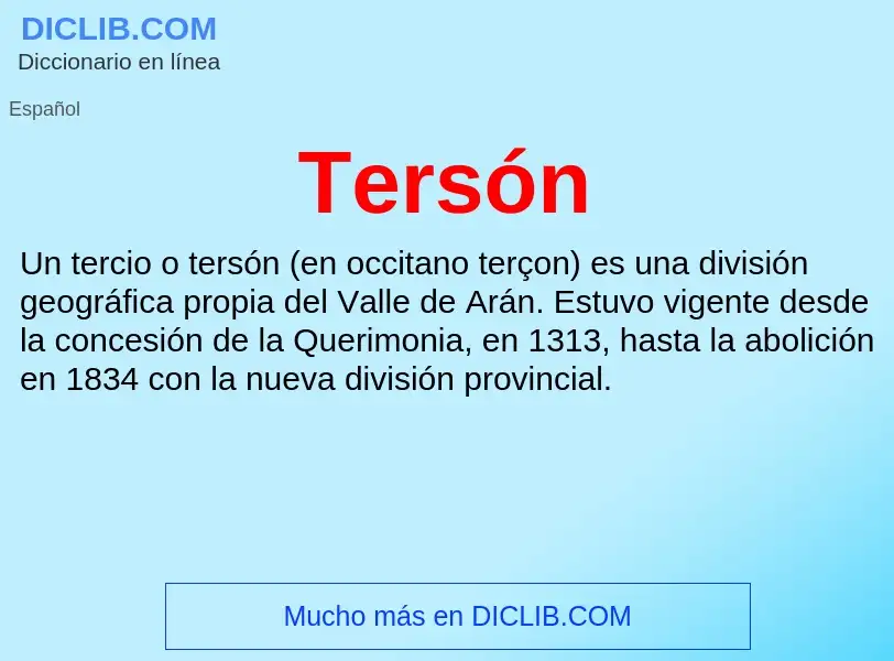 Wat is Tersón - definition