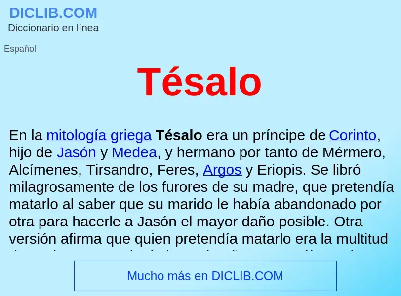 Wat is Tésalo  - definition