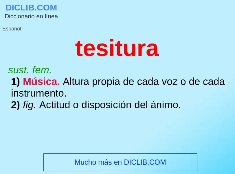 Was ist tesitura - Definition