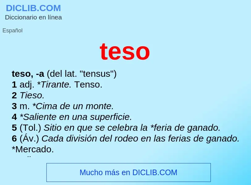 ¿Qué es teso? - significado y definición