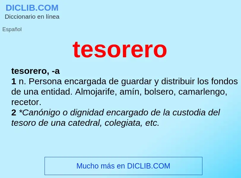 Wat is tesorero - definition