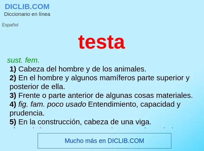 Wat is testa - definition