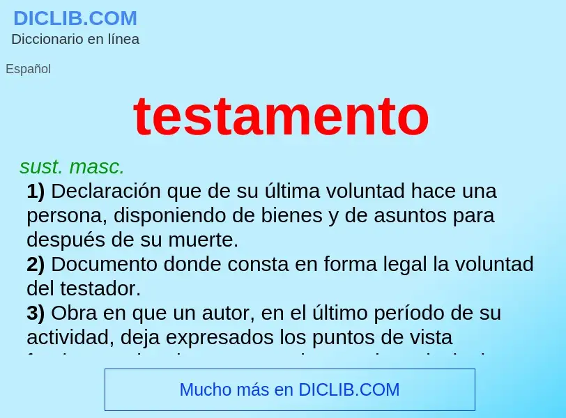 What is testamento - definition