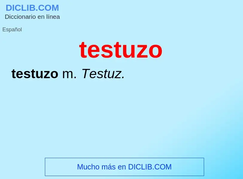 O que é testuzo - definição, significado, conceito