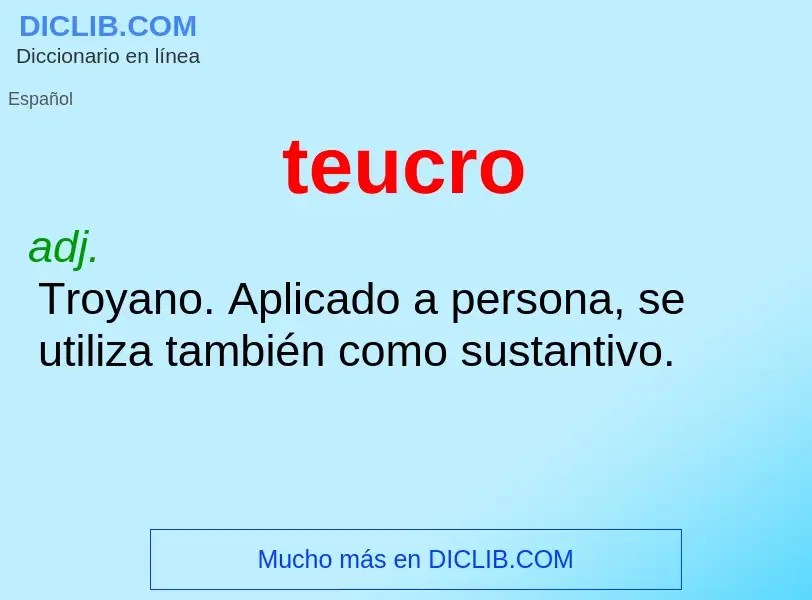 ¿Qué es teucro? - significado y definición