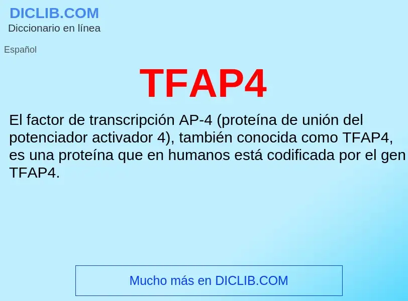 Wat is TFAP4 - definition