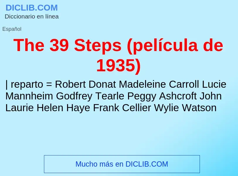 Wat is The 39 Steps (película de 1935) - definition