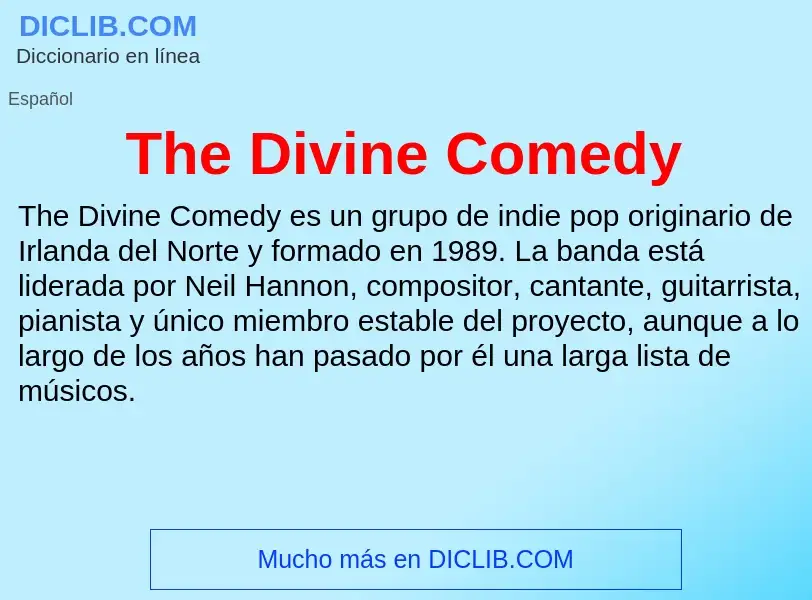 Wat is The Divine Comedy - definition