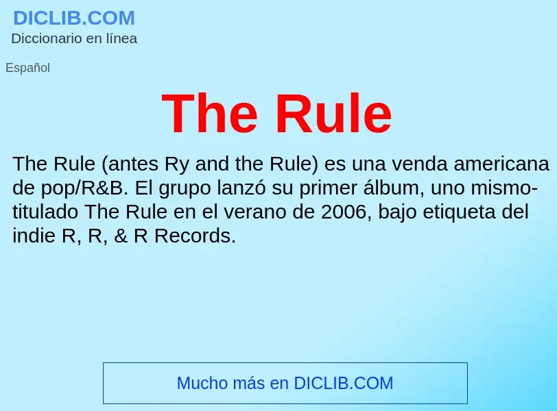 O que é The Rule - definição, significado, conceito