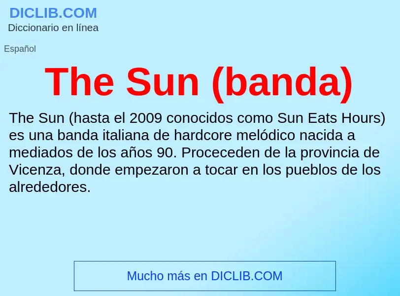 Что такое The Sun (banda) - определение