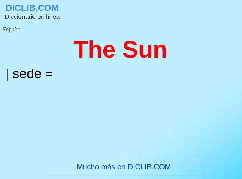 ¿Qué es The Sun? - significado y definición