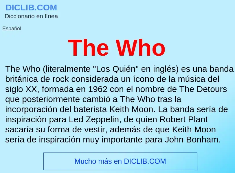 ¿Qué es The Who? - significado y definición