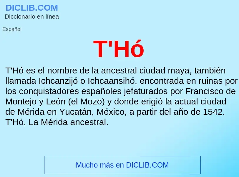 Wat is T'Hó - definition