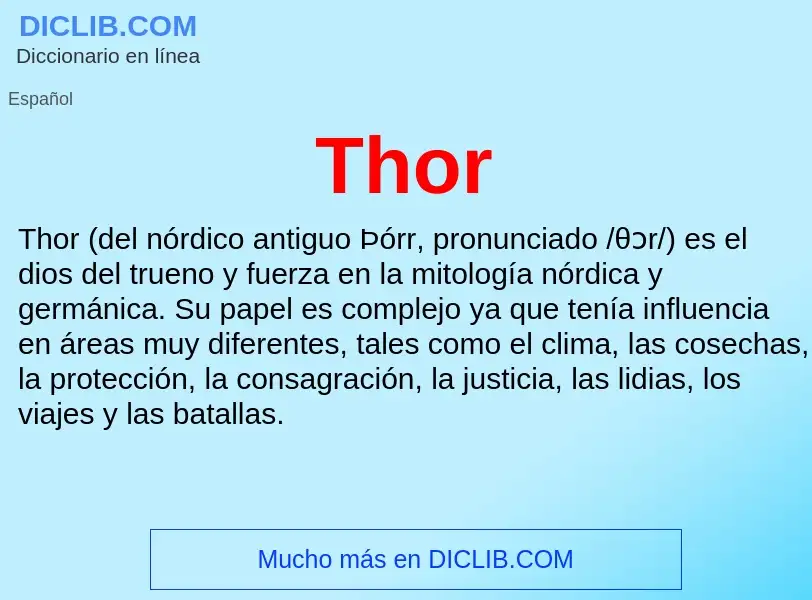 ¿Qué es Thor? - significado y definición