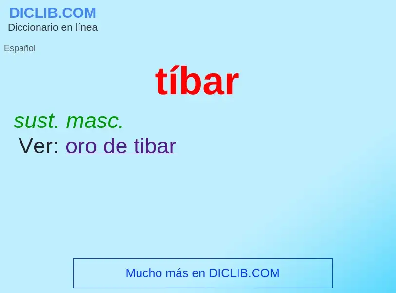 Wat is tíbar - definition