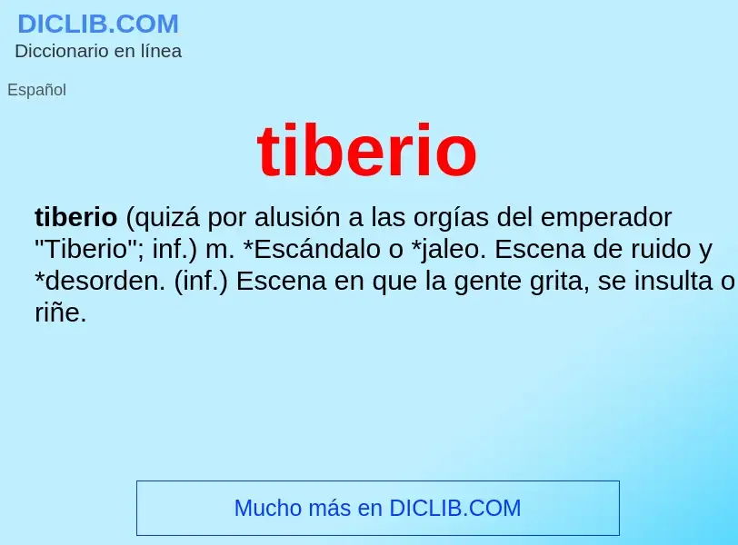 ¿Qué es tiberio? - significado y definición