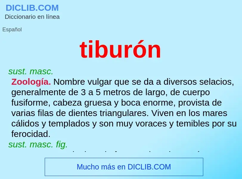 Was ist tiburón - Definition