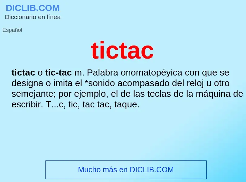 What is tictac - definition