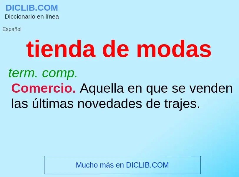 What is tienda de modas - definition