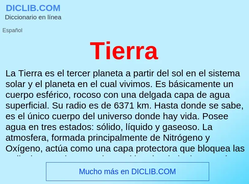 What is Tierra - meaning and definition