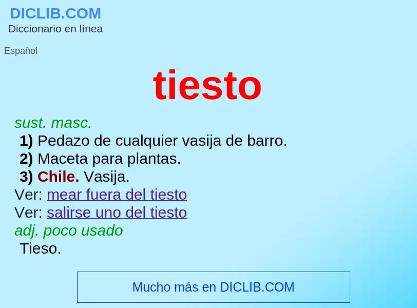 ¿Qué es tiesto? - significado y definición