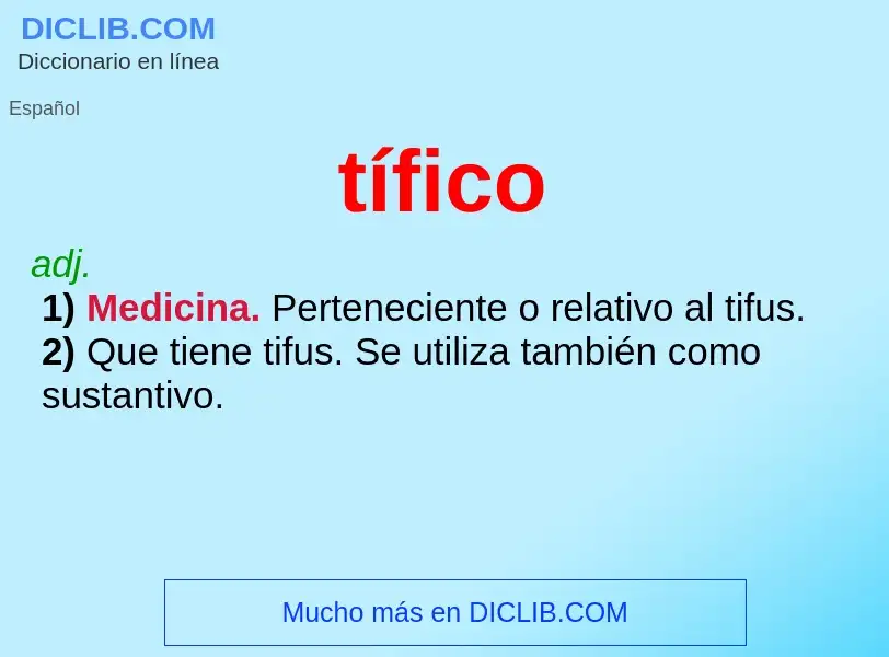 Wat is tífico - definition