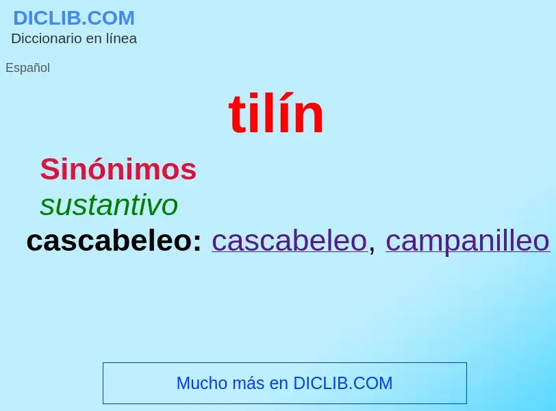 What is tilín - meaning and definition