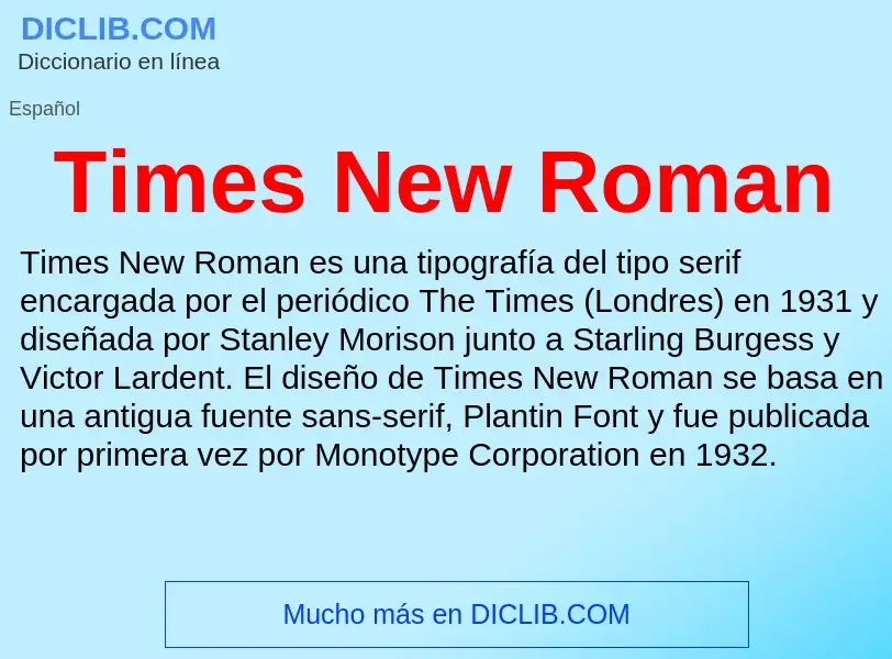 What is Times New Roman - definition