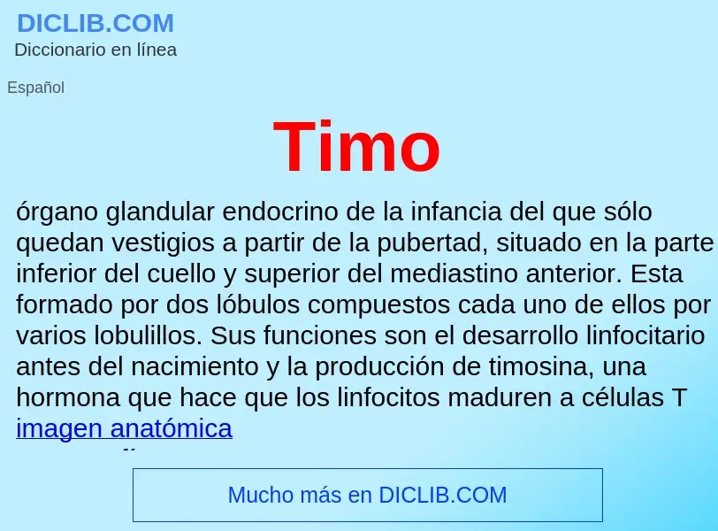 O que é Timo - definição, significado, conceito