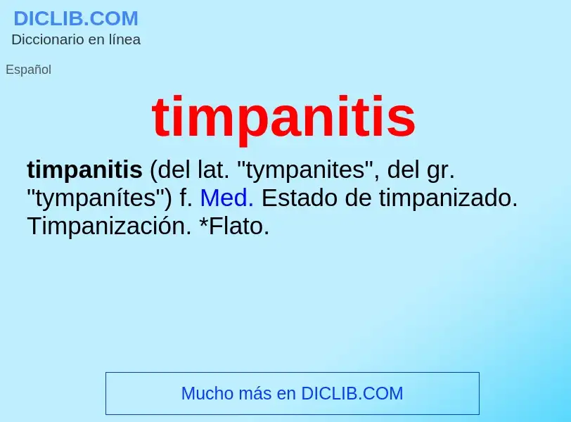 Что такое timpanitis - определение