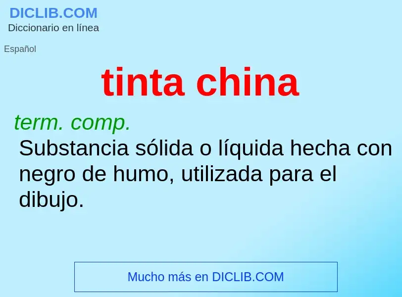 O que é tinta china - definição, significado, conceito