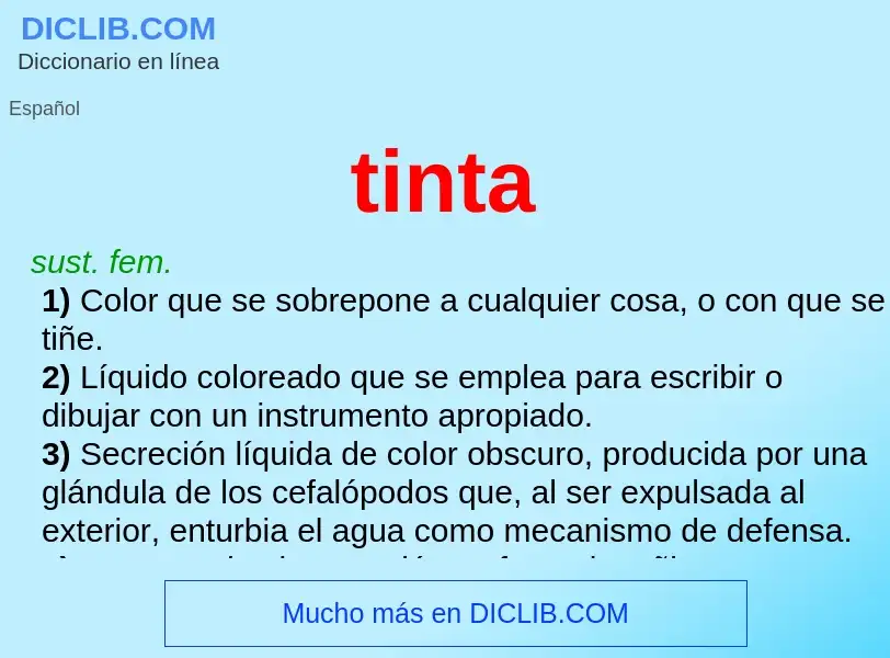 What is tinta - definition