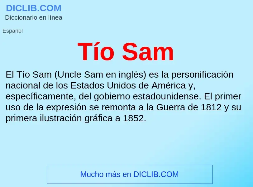 Wat is Tío Sam - definition